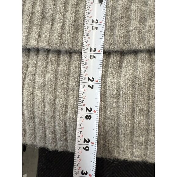 & Other Stories Gray Wool Mohair Blend Turtleneck Sweater Ribbed Hem Size L - Picture 6 of 9